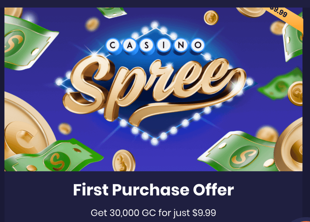 SPREE WELCOME NEW PLAYER GOLD COINS US SOCIAL CASINOS